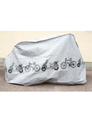 REGNSKYDD FÖR CYKEL, GRÅ MED MOTIV