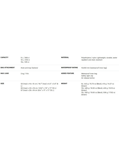 VÄSKA BACKLOADER, SADELVÄSKA 15L...