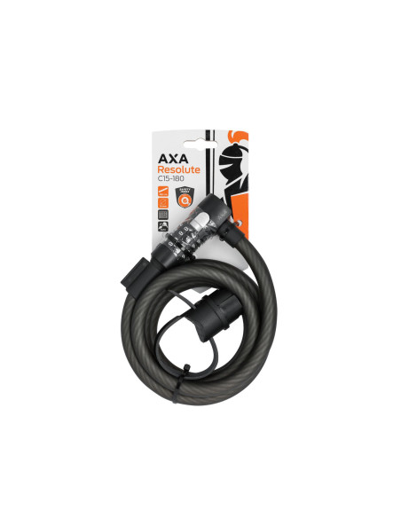 LÅS AXA CABLE RESOLUTE C15 - 180CM KODLÅS