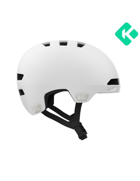 HJÄLM LAZER MAZE JR KINETICORE MATT VIT, GRÖNT SPÄNNE  S-M 50-56cm